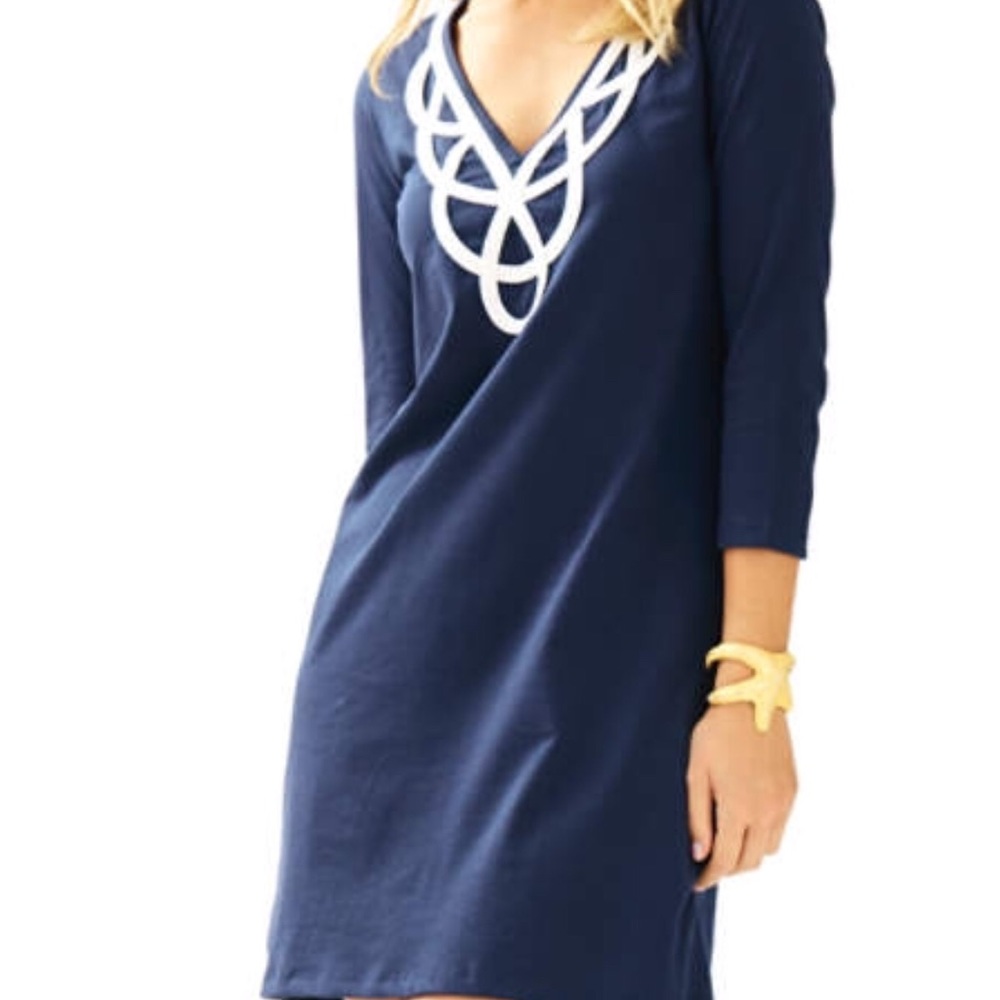 Lilly Pulitzer Blaire long sleeve dress - navy.